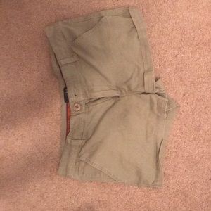 Tan jean shorts